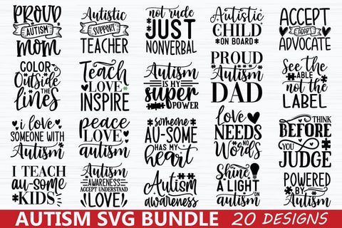 Autism SVG Bundle SVG akazaddesign 