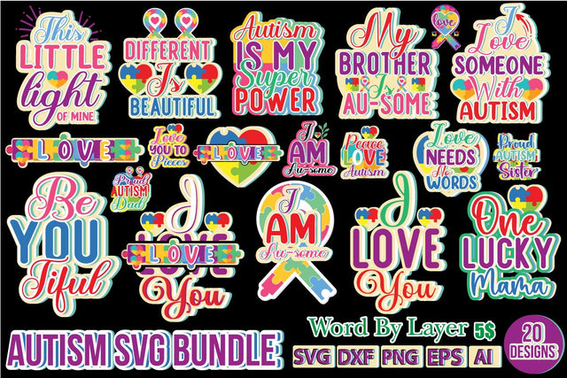Autism Svg Bundle SVG Cut File SVG DesignPlante 503 
