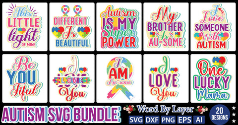 Autism Svg Bundle SVG Cut File SVG DesignPlante 503 