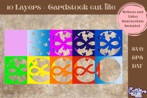 Autism Svg Shadow Box, 3D Layered Neurodiversity Symbol Svg SVG Crafty Mama Studios 