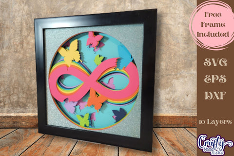 Autism Svg Shadow Box, 3D Layered Neurodiversity Symbol Svg SVG Crafty Mama Studios 