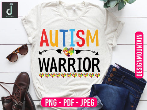 Autism Warrior png, Autism Awareness Png, Austim Png, Austim Bundle design Sublimation Alihossainbd 