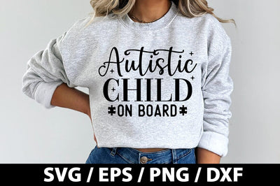 Autistic child on board SVG SVG akazaddesign 