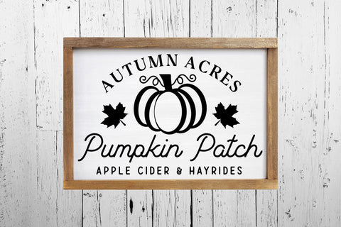 Autumn Acres Pumpkin Patch, Fall Farmhouse Sign SVG SVG CraftLabSVG 
