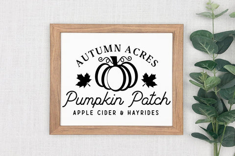Autumn Acres Pumpkin Patch, Fall Farmhouse Sign SVG SVG CraftLabSVG 