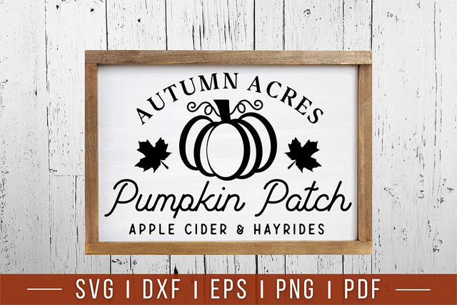 Autumn Acres Pumpkin Patch, Fall Farmhouse Sign SVG SVG CraftLabSVG 
