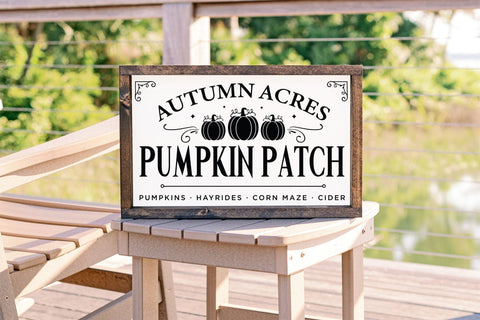 Autumn Acres Pumpkin Patch - Fall Sign SVG SVG CraftLabSVG 