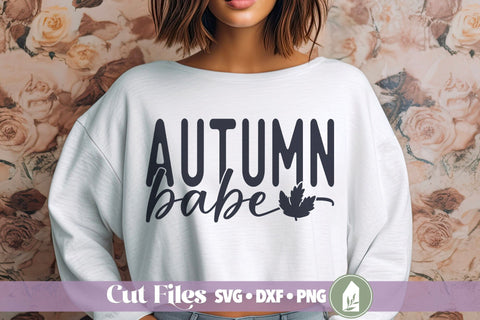 Autumn Babe SVG, Fall Shirt Design SVG LilleJuniper 