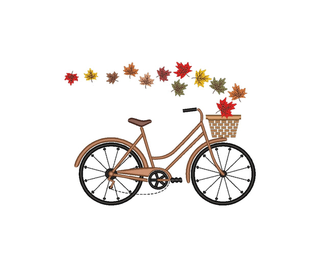 Autumn Bicycle Embroidery Design Embroidery/Applique DESIGNS Nino Nadaraia 