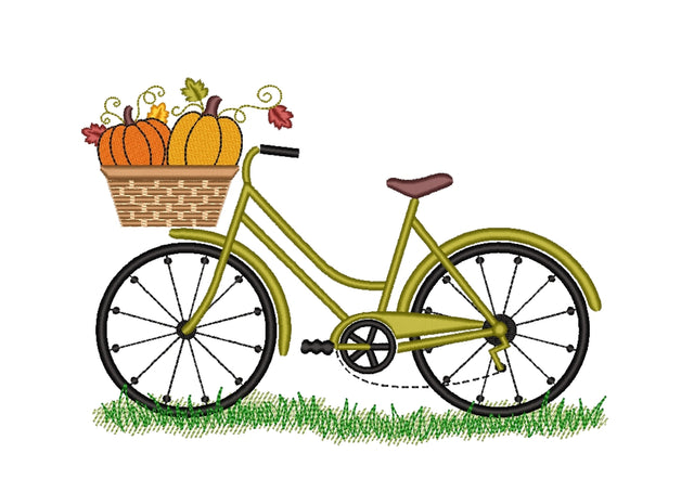 Autumn Bicycle Embroidery Design Embroidery/Applique DESIGNS Nino Nadaraia 