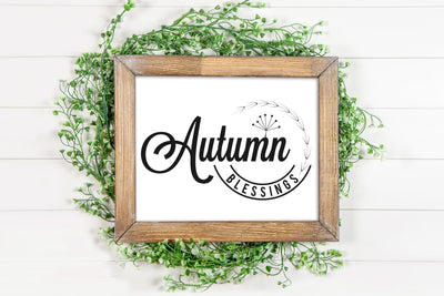 Autumn Blessings Sign SVG PNG SVG futivesvg 