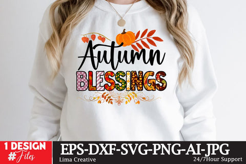 Autumn Blessings Sublimation PNG Sublimation Insomnia Std 