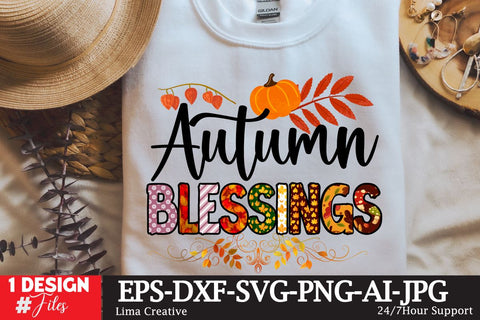 Autumn Blessings Sublimation PNG Sublimation Insomnia Std 