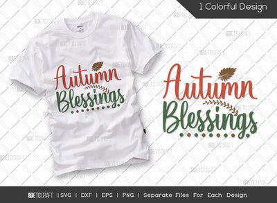Autumn Blessings SVG Cut File | Blessings SVG | Pumpkin Svg | Thanksgiving Svg | Fall Blessings Svg | Thankful Svg | Autumn Svg | Thanksgiving Quote SVG ETC Craft 