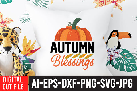 Autumn Blessings SVG Cut File SVG BlackCatsMedia 