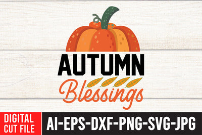 Autumn Blessings SVG Cut File SVG BlackCatsMedia 