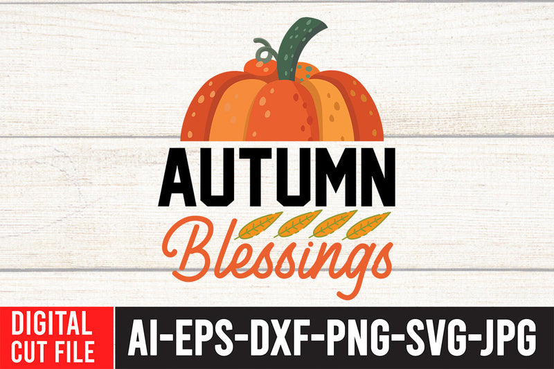 Autumn Blessings SVG Cut File SVG BlackCatsMedia 