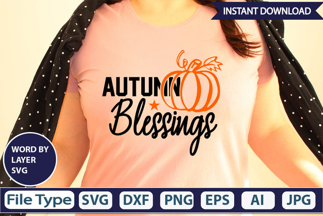 Autumn Blessings SVG Cut File SVG DesignPlante 503 