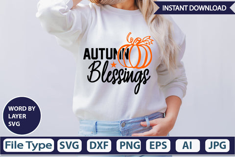 Autumn Blessings SVG Cut File SVG DesignPlante 503 