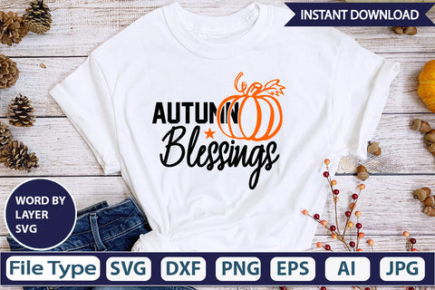 Autumn Blessings SVG Cut File SVG DesignPlante 503 