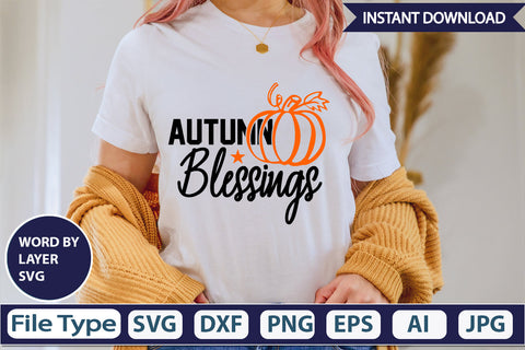 Autumn Blessings SVG Cut File SVG DesignPlante 503 
