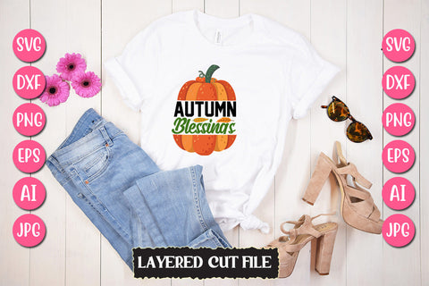 Autumn Blessings SVG Cut File SVG Newmockups 