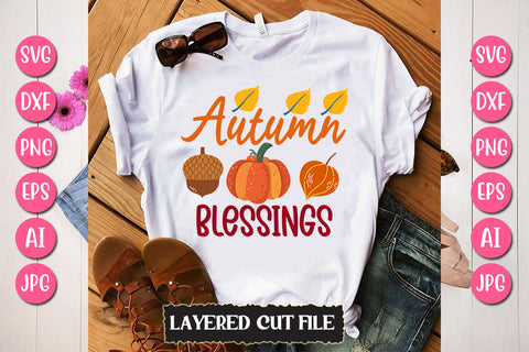 Autumn Blessings SVG Cut File SVG Newmockups 