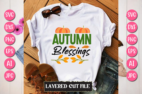 Autumn Blessings SVG Cut File SVG Newmockups 