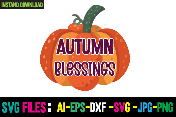 Autumn Blessings SVG Cut File SVG Newmockups 