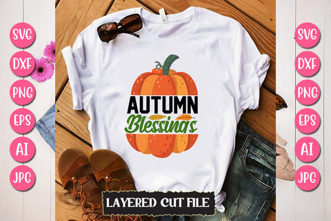 Autumn Blessings SVG Cut File SVG Newmockups 