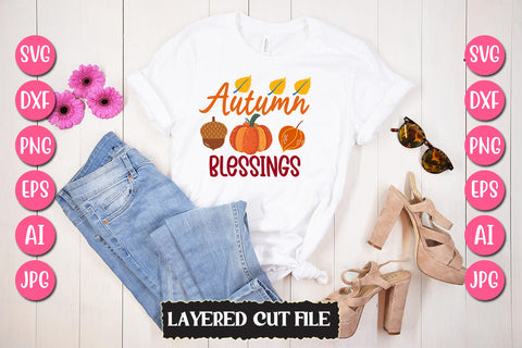 Autumn Blessings SVG Cut File SVG Newmockups 