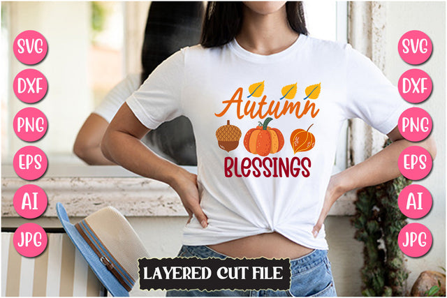 Autumn Blessings SVG Cut File SVG Newmockups 