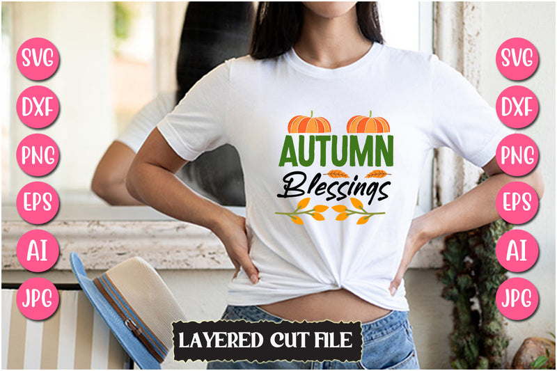Autumn Blessings SVG Cut File SVG Newmockups 