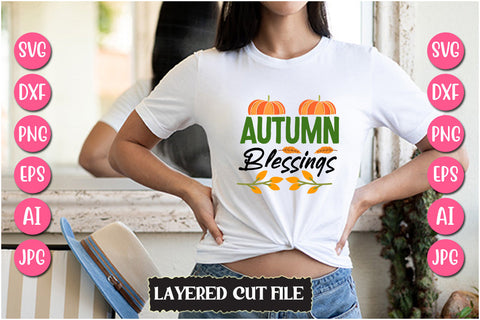 Autumn Blessings SVG Cut File SVG Newmockups 