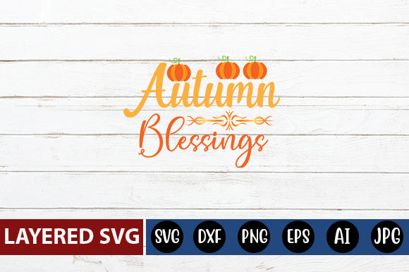 Autumn Blessings SVG cute file SVG Blessedprint 