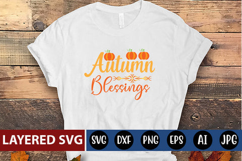 Autumn Blessings SVG cute file SVG Blessedprint 