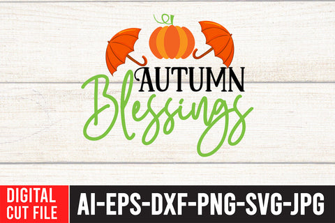 Autumn Blessings SVG Design SVG BlackCatsMedia 