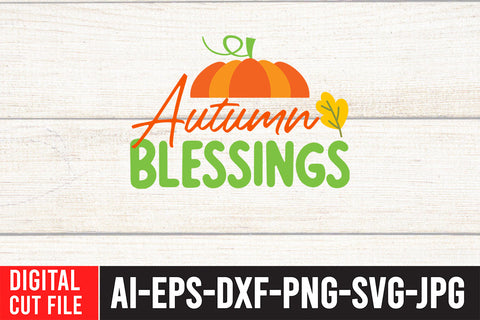 Autumn Blessings SVG Design SVG BlackCatsMedia 