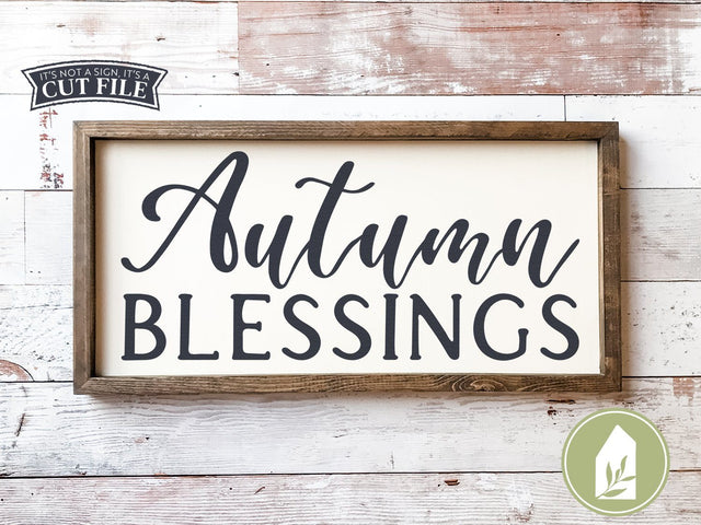 Autumn Blessings SVG | Fall SVG | Farmhouse Sign Design SVG LilleJuniper 