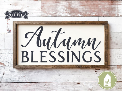 Autumn Blessings SVG | Fall SVG | Farmhouse Sign Design SVG LilleJuniper 