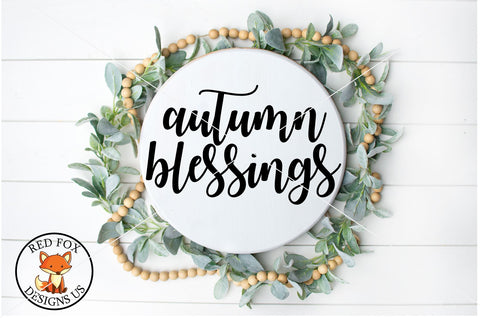 Autumn Blessings SVG. Farmhouse Sign SVG RedFoxDesignsUS 