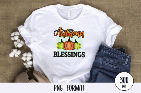 Autumn Blessings, Thanksgiving Sublimation PNG SVG futivesvg 