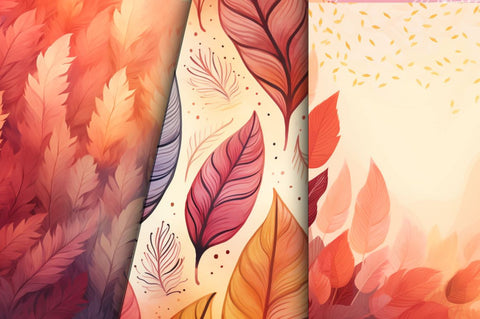 Autumn Boho Ombre backgrounds bundle Sublimation Regulrcrative 