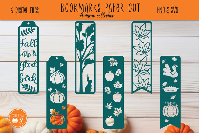 Autumn bookmarks paper cutting | Fall Page Keeper SVG SVG ElenDesigns 