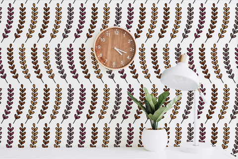 Autumn branches with leaves. Fall seamless pattern Digital Pattern KatineArt 