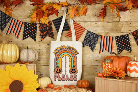 Autumn Breeze Pumpkins Please - Retro Fall PNG Sublimation CraftLabSVG 