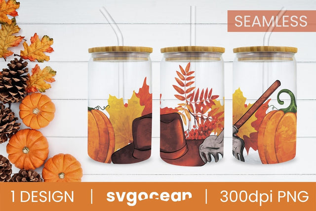 Autumn Can Glass Sublimation Sublimation SvgOcean 