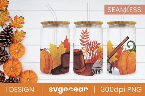 Autumn Can Glass Sublimation Sublimation SvgOcean 