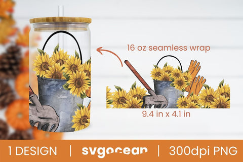 Autumn Can Glass Wrap For Libbey Glass Sublimation SvgOcean 