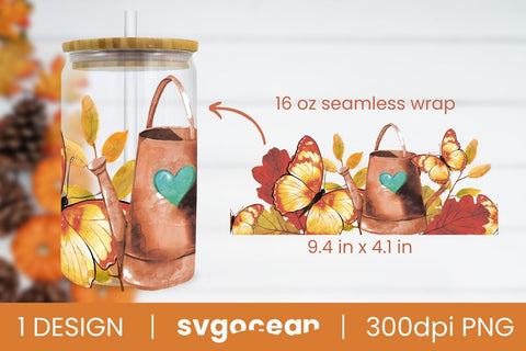 Autumn Can Glass Wrap Sublimation Sublimation SvgOcean 